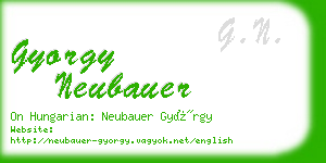 gyorgy neubauer business card
